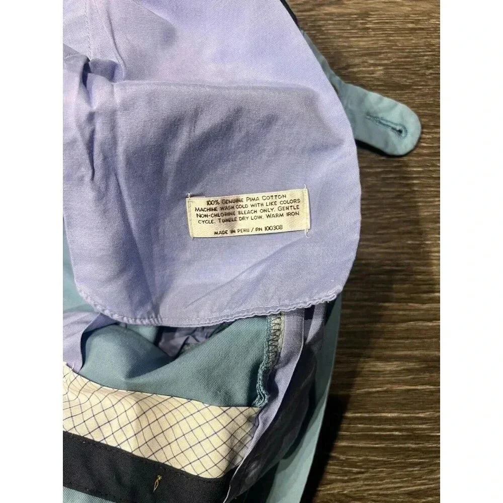 Peter Millar Flat Front Chino Shorts Golf Mens Size 38 Sky Blue Pima Cotton - Picture 5 of 7
